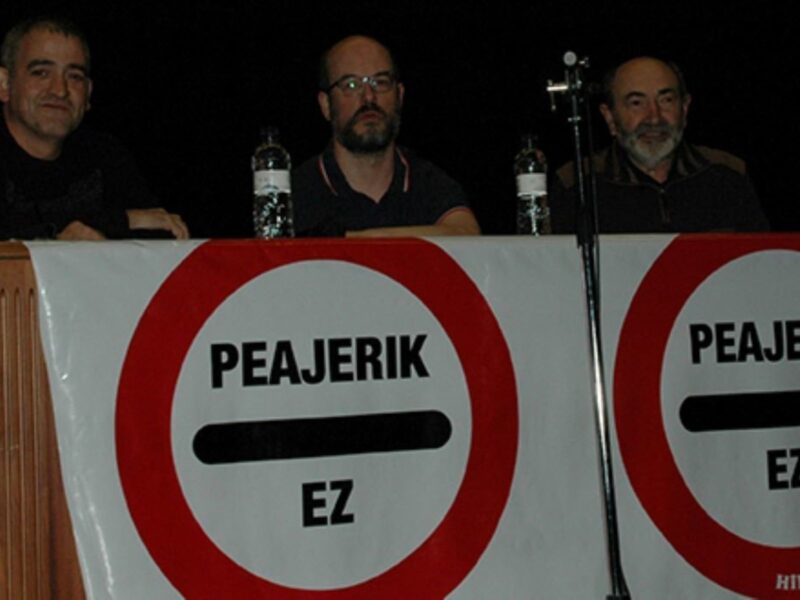 Imagen de la asamblea de las asociaciones de transportistas en Eibar